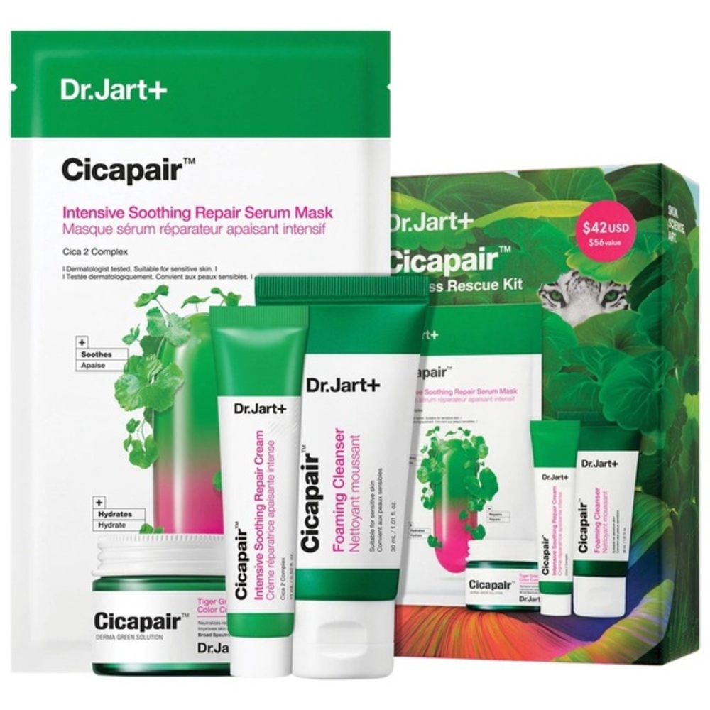 🎀 Dr. Jart+ Cicapair Redness Rescue Kit – Soothing K-Beauty Skincare Set